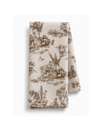 SET DE 4 SERVILLETAS NAPKINS TOILE DI JOUY MOCHA
