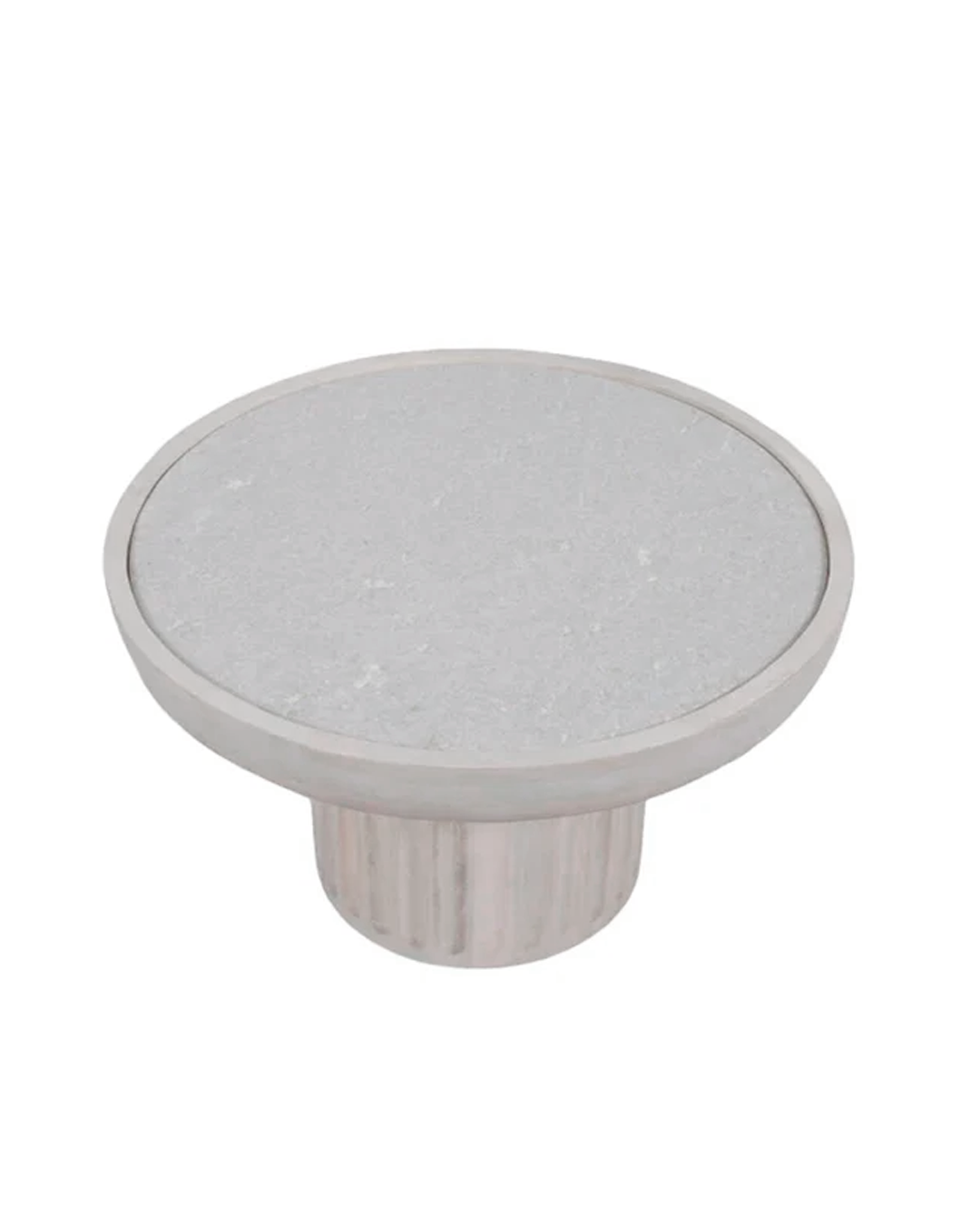 CARVED WOOD BASE MARBLE TOP