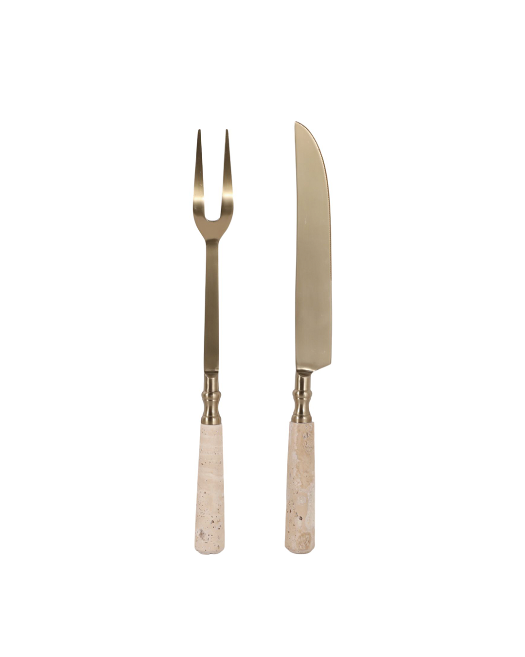 SHFFIERLD TRAVERTINE CARVING UTENSIL S/2