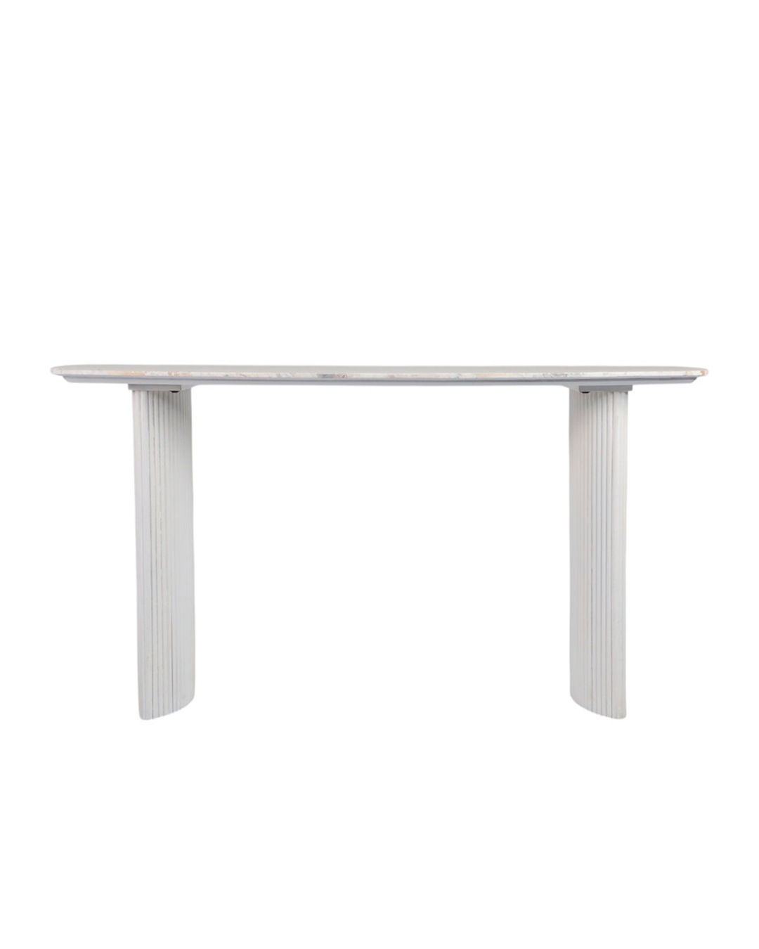 CATALINA TRAVERTIME&FLUTED WOOD  CONSOLE  TABLE / -20%