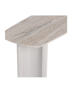 CATALINA TRAVERTIME&FLUTED WOOD  CONSOLE  TABLE / -20%