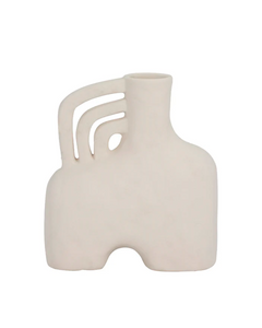 CER ROUGH TRIPLE HANDLE VASE 8" / -25%