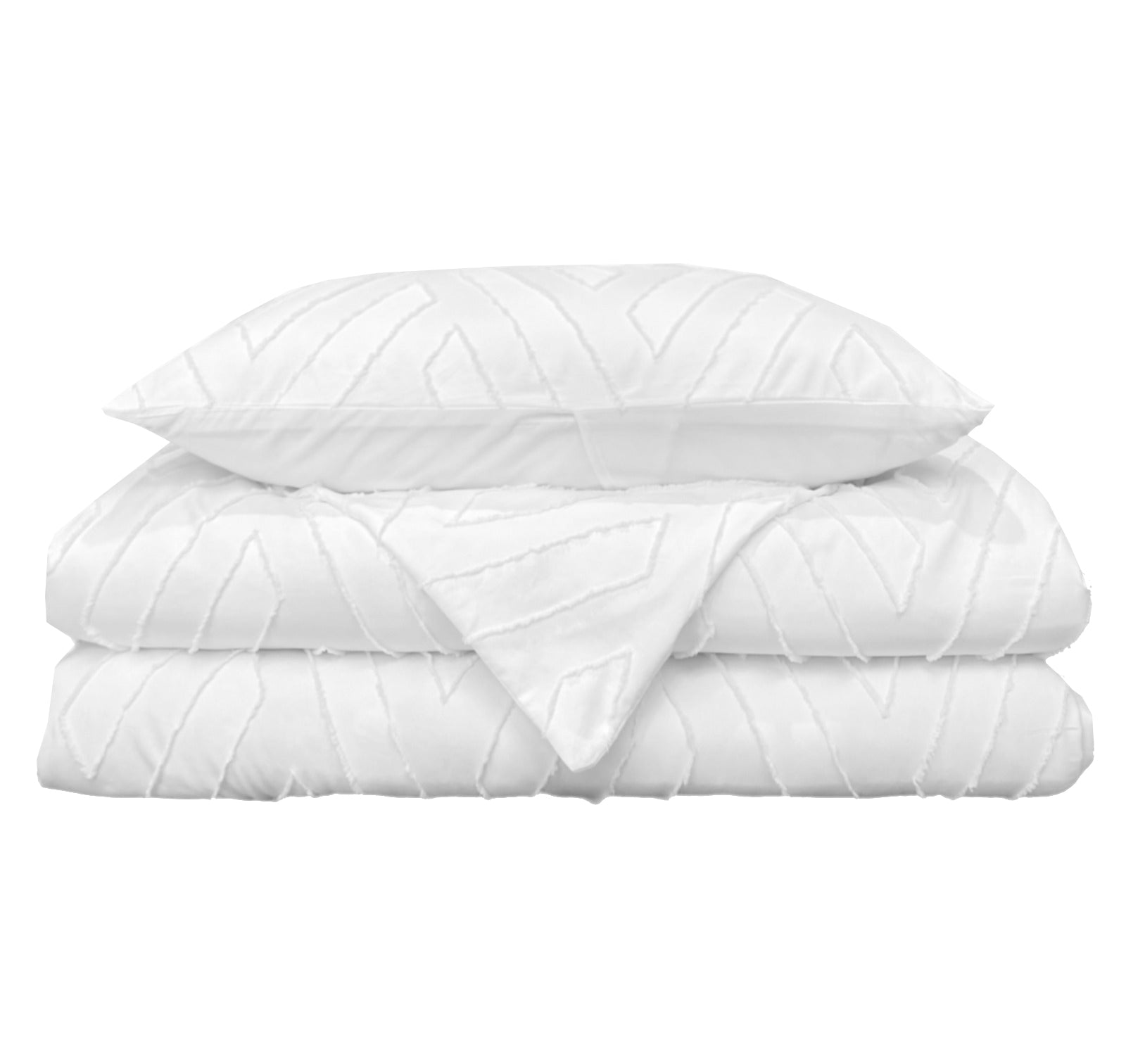 CLIPPED JACQUARD CHEVRON COMFORTER SET