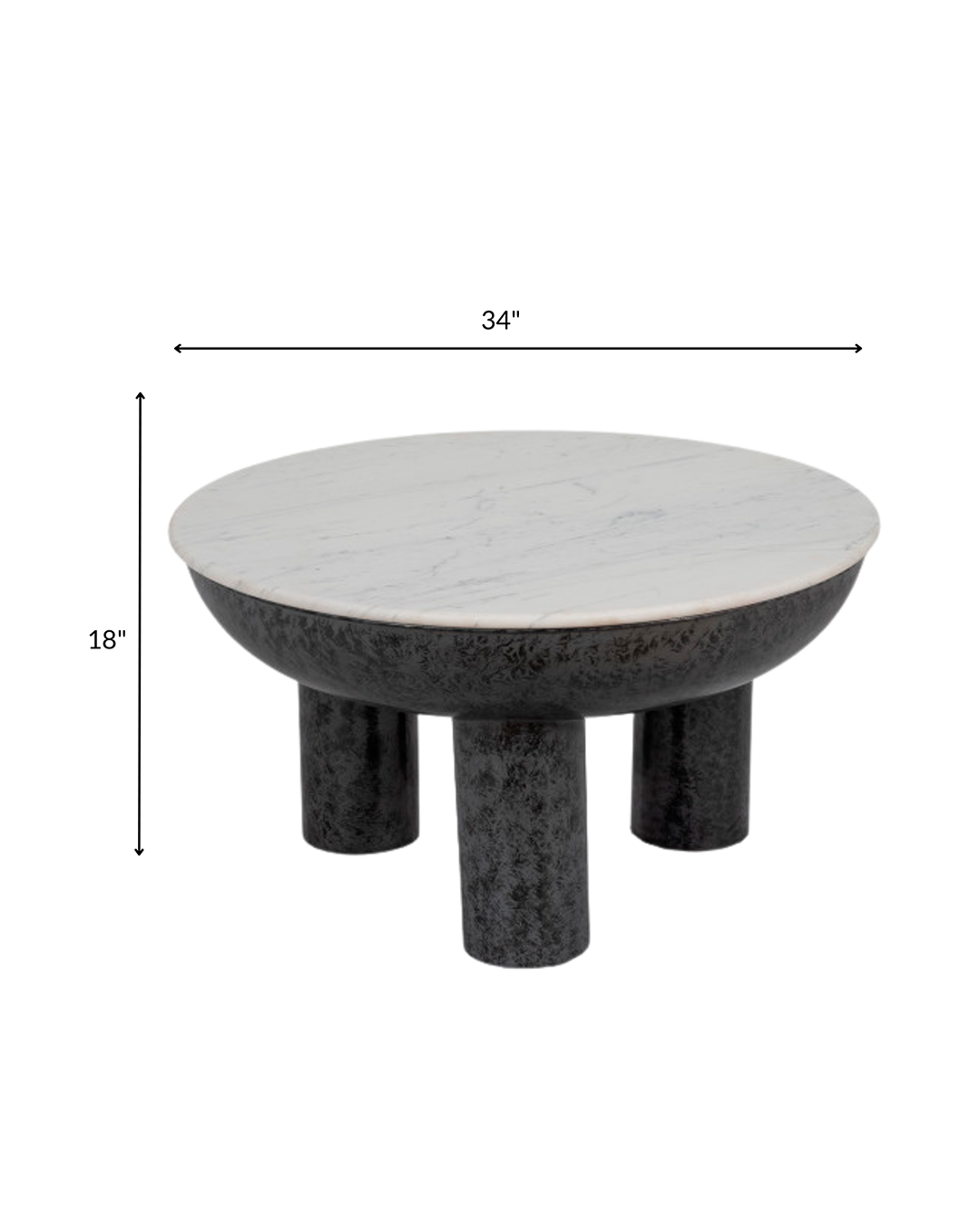 CHUNKY LEG COFFE TABLE MARBLE TOP