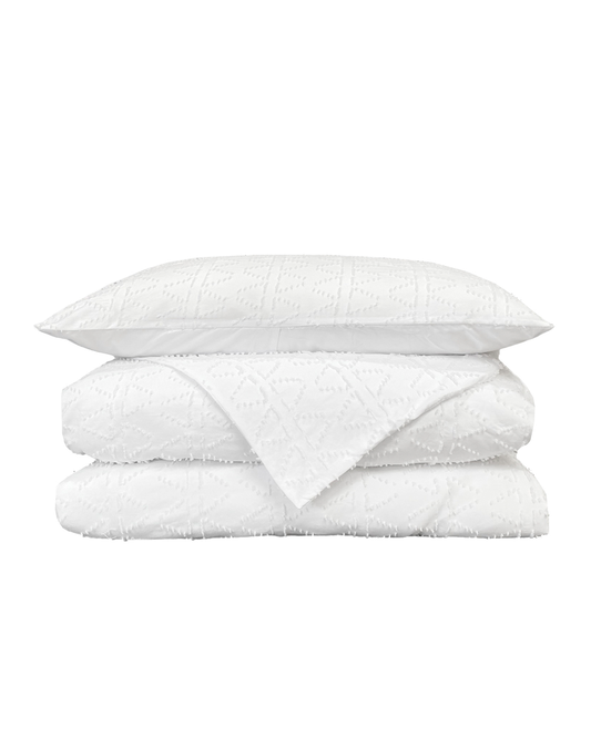 CLIPPED JACQUARD BALI DUVET COVER SET / -50%