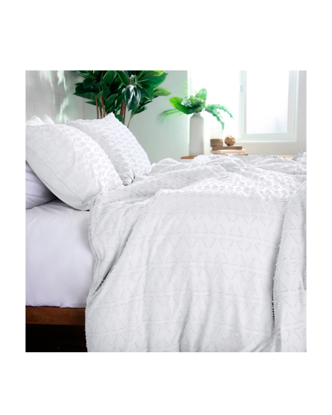 CLIPPED JACQUARD BALI DUVET COVER SET / -50%