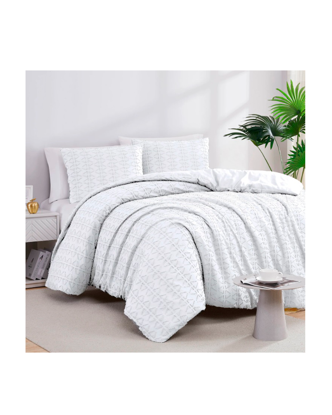 CLIPPED JACQUARD BALI DUVET COVER SET / -50%