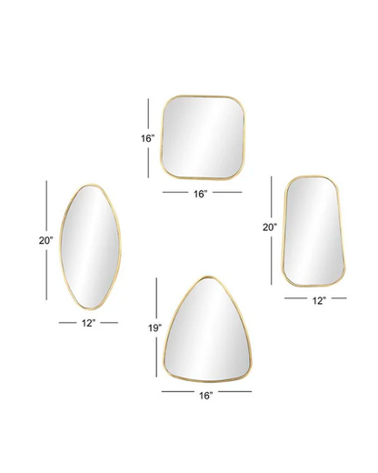 COSMOPOLITAN GOLD  WALL MIRROR WITH VARYING SHAPES / -50%