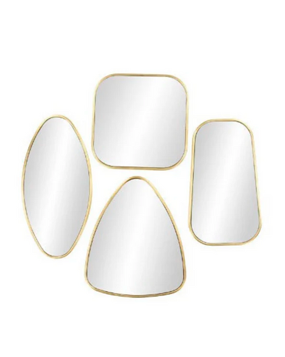 COSMOPOLITAN GOLD  WALL MIRROR WITH VARYING SHAPES / -50%