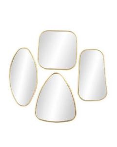 COSMOPOLITAN GOLD  WALL MIRROR WITH VARYING SHAPES