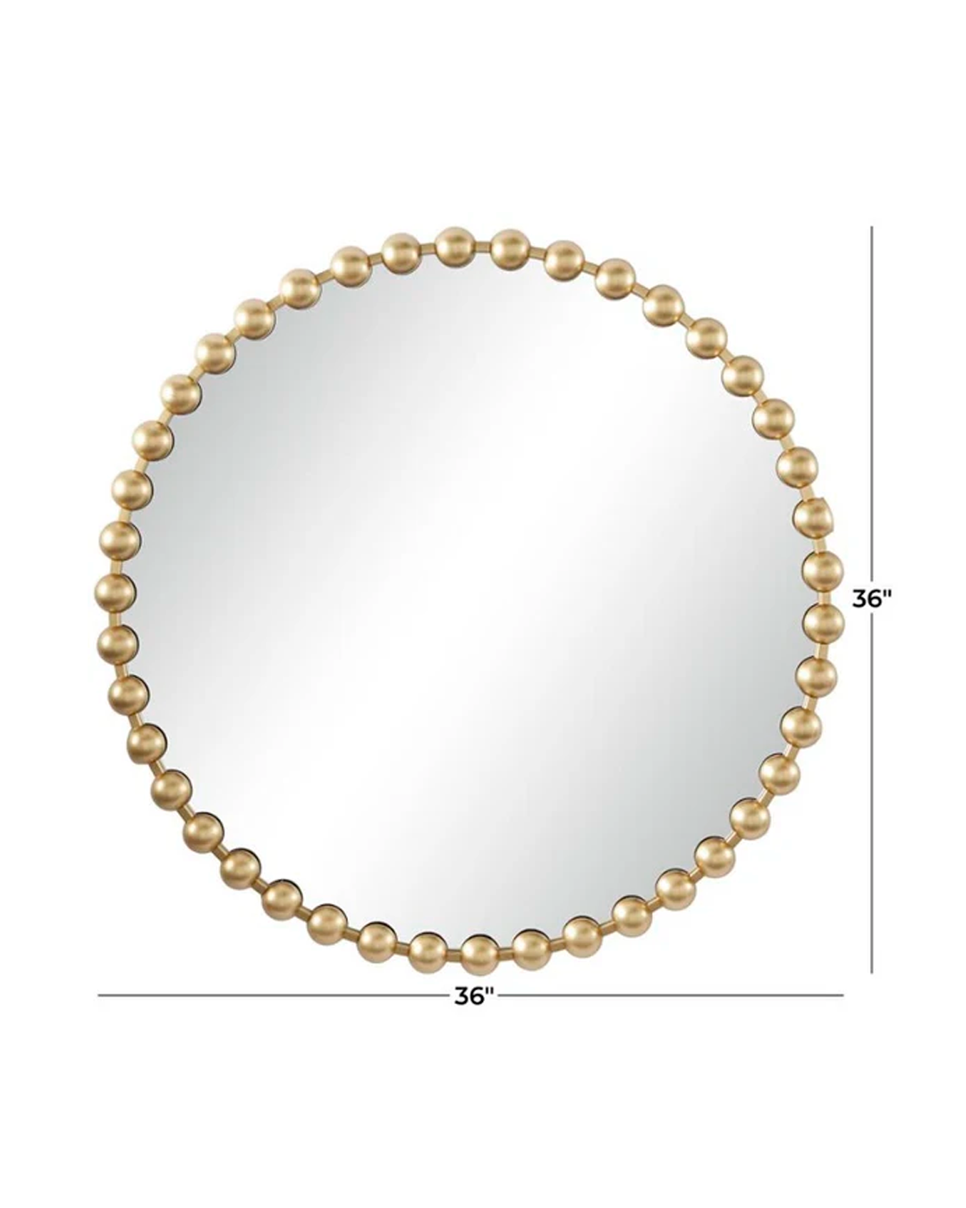 COSMOPOLITAN GOLD METAL WALL MIRROR ROUND
