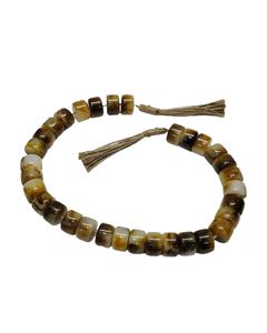 CYLINDER 1'' RESIN BEADED GARLAND, BROWN 38'' / -25%