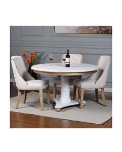 DANN FLOLEY WHITE ROUND TABLE