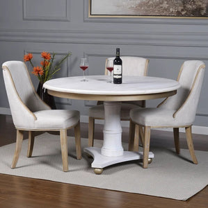 DANN FLOLEY WHITE ROUND TABLE