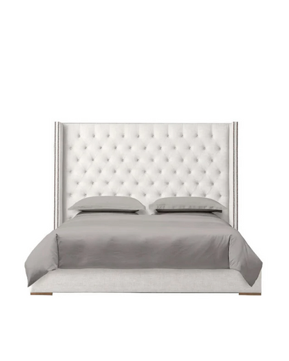 DIAMOND TUFTED BED WITH STUDS