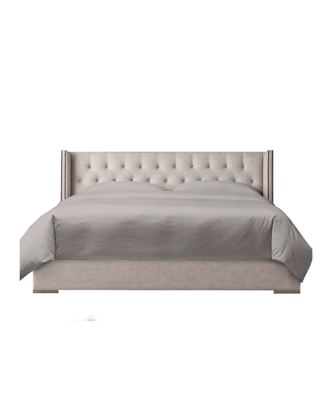 DIAMOND TUFTED BED WITH STUDS