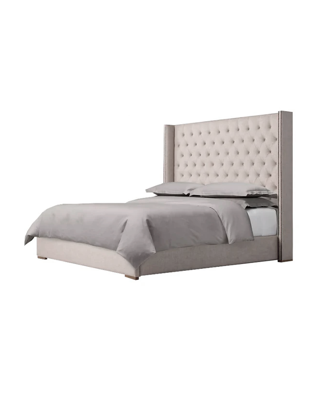 DIAMOND TUFTED BED WITH STUDS