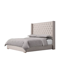 DIAMOND TUFTED BED WITH STUDS