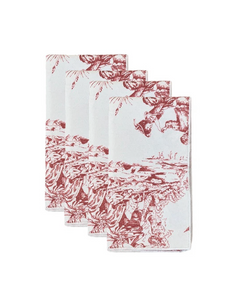 SET DE 4 SERVILLETAS TOILE DI JOUY