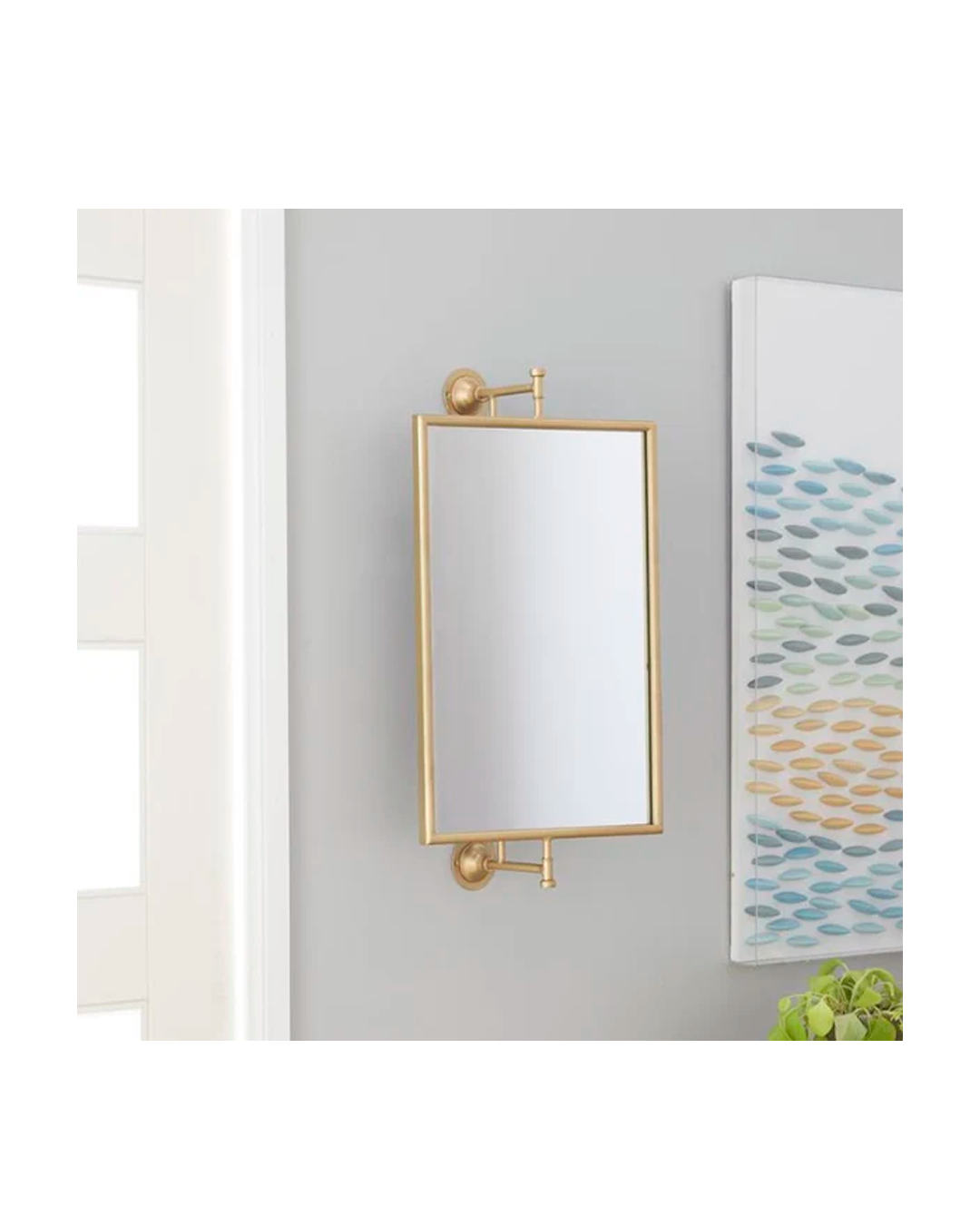 GOLD WOOD DIMENSIONAL WALL MIRROR / -50%