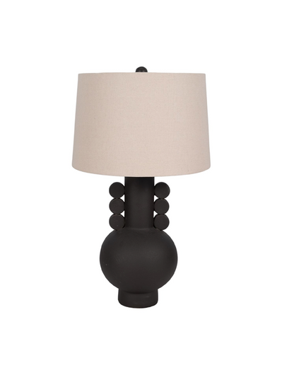 EARED TOTEM TALBE LAMP BLACK