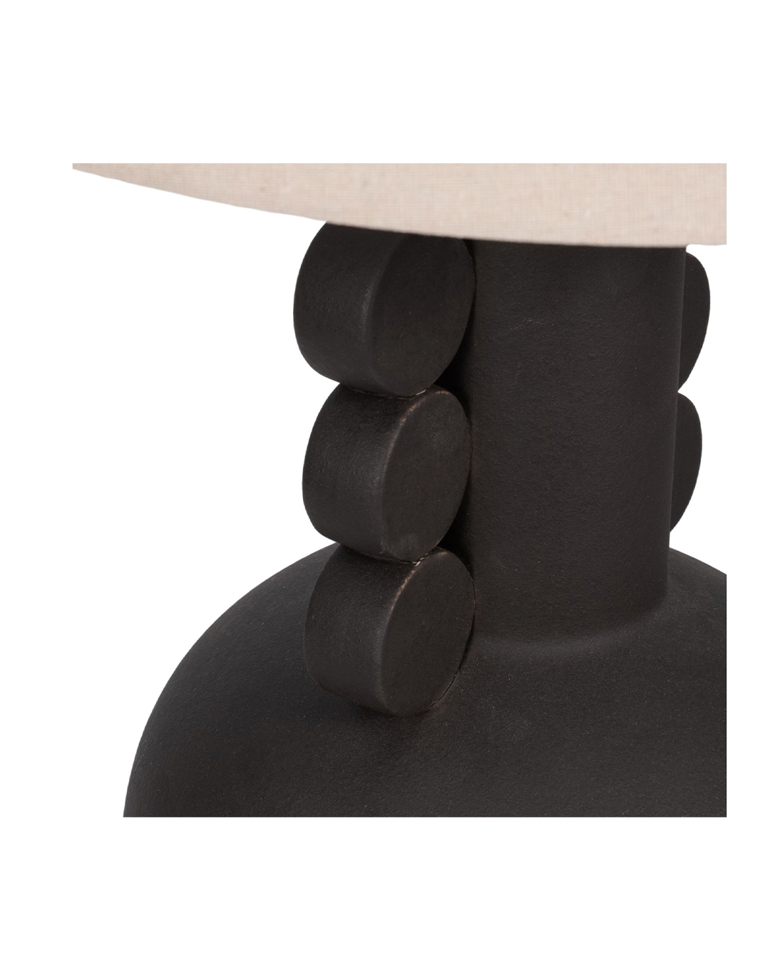 EARED TOTEM TALBE LAMP BLACK