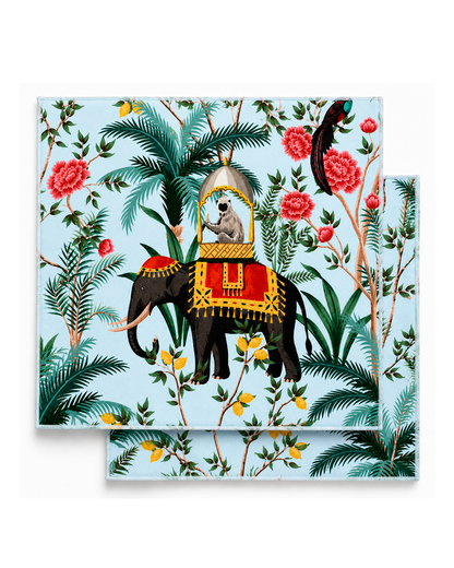 SET DE 4 SERVILLETAS NAPKINS ELEPHANT