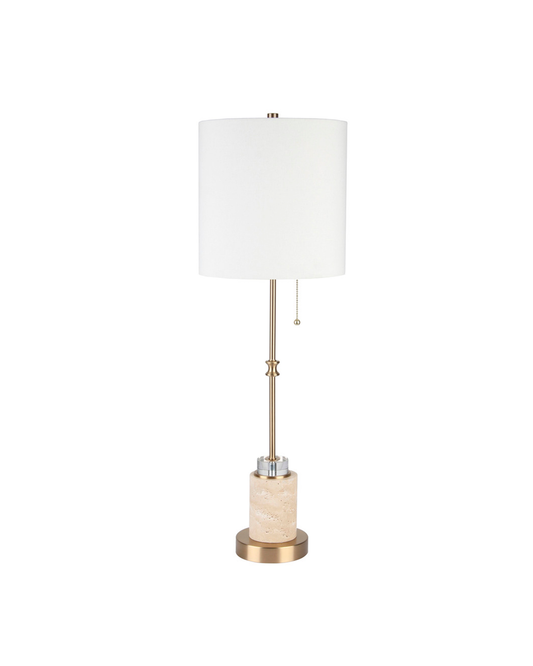 FRANKLINE TRAVERTINE BUFFET LAMP