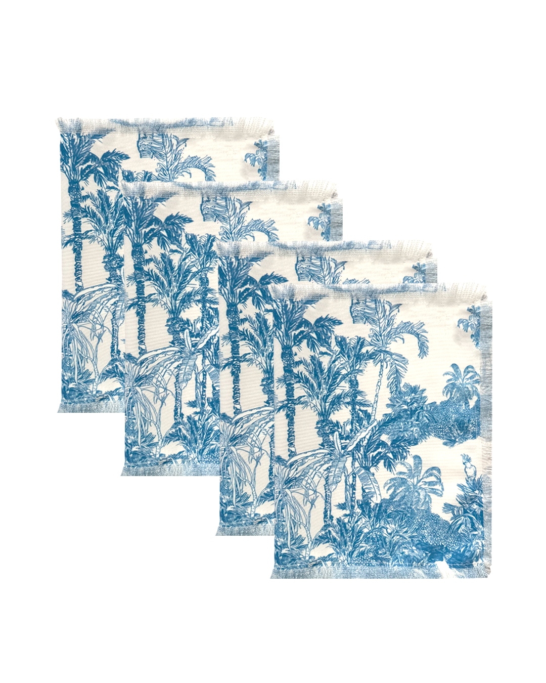 SET DE 4 INDIVIDUALES SOFIMON FRINGED