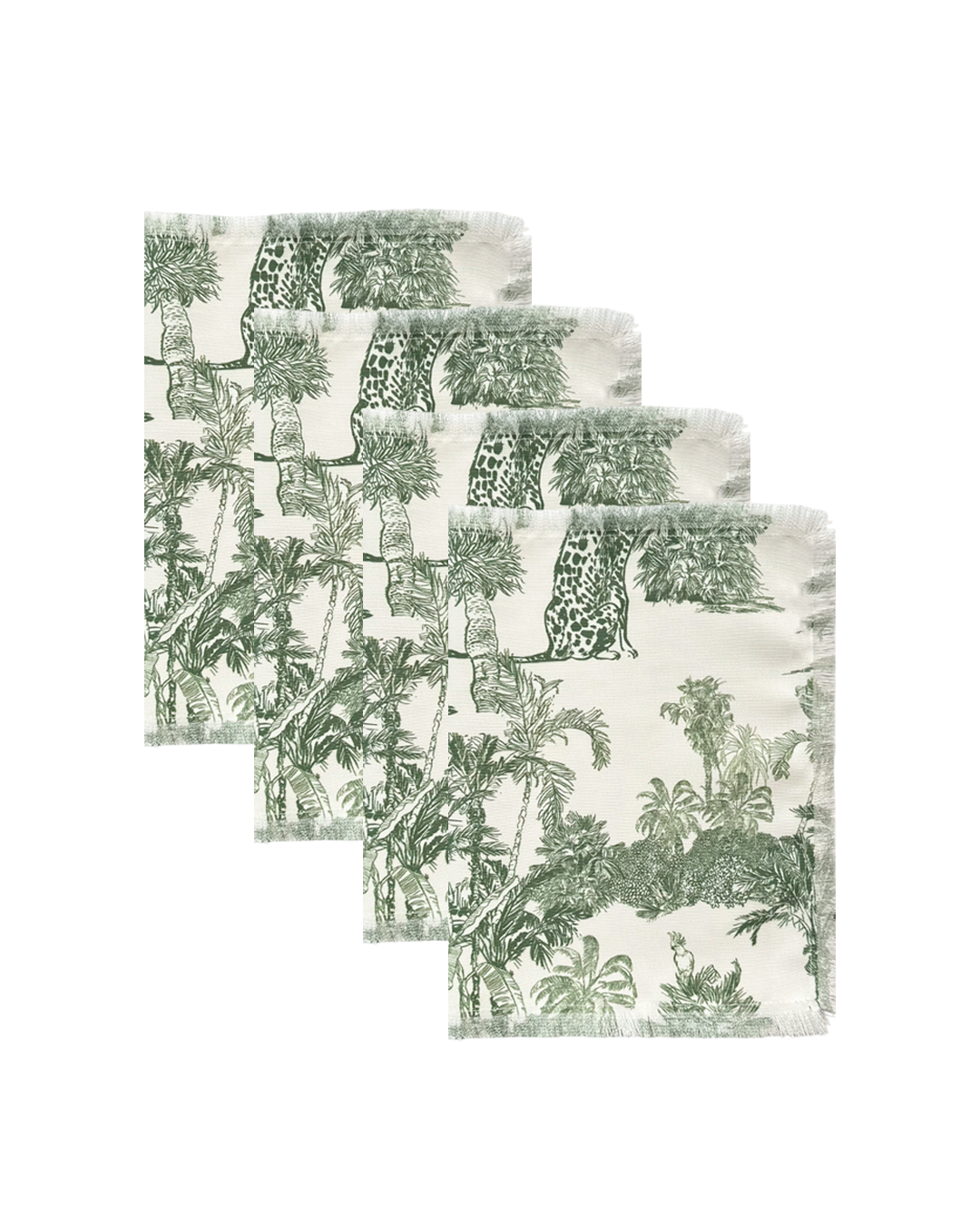 SET DE 4 INDIVIDUALES SOFIMON FRINGED
