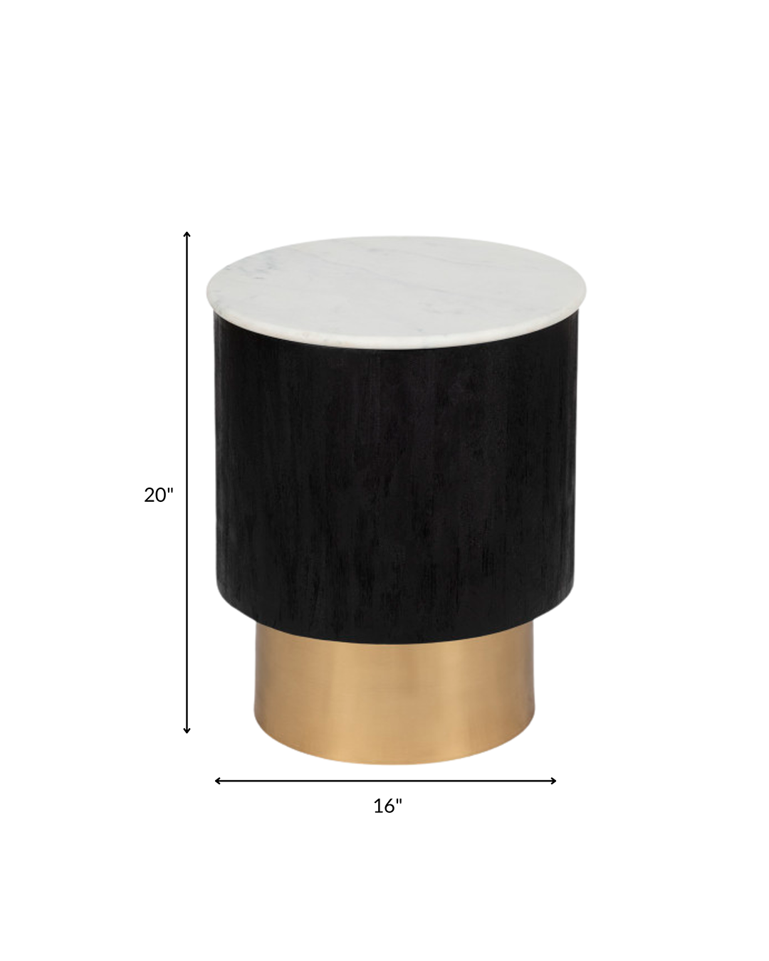 GOLD PEDESTAL ACCENT TABLE