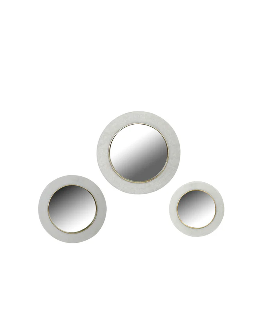 HALCYON ABSTRACT MIRRORS, WHITE S/3