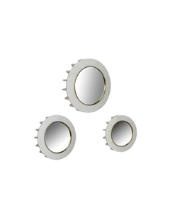 HALCYON ABSTRACT MIRRORS, WHITE S / -25%