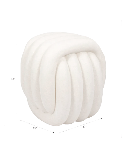 HUZZAH QUARTZ RESIN STOOL, WHITE