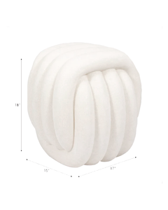HUZZAH QUARTZ RESIN STOOL, WHITE / - 25%