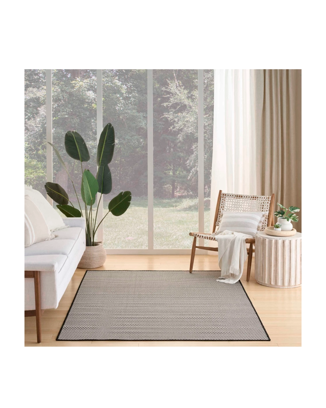 COURT INDOOR/ OUTDOOR IVORY/BLK