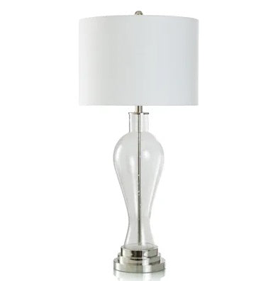 CLEAR SEEDED TABLE LAMP