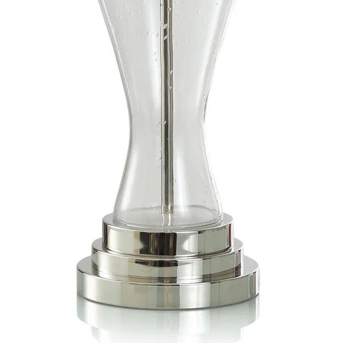 CLEAR SEEDED TABLE LAMP
