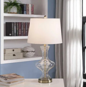 SEEDED GLASS TABLE LAMP