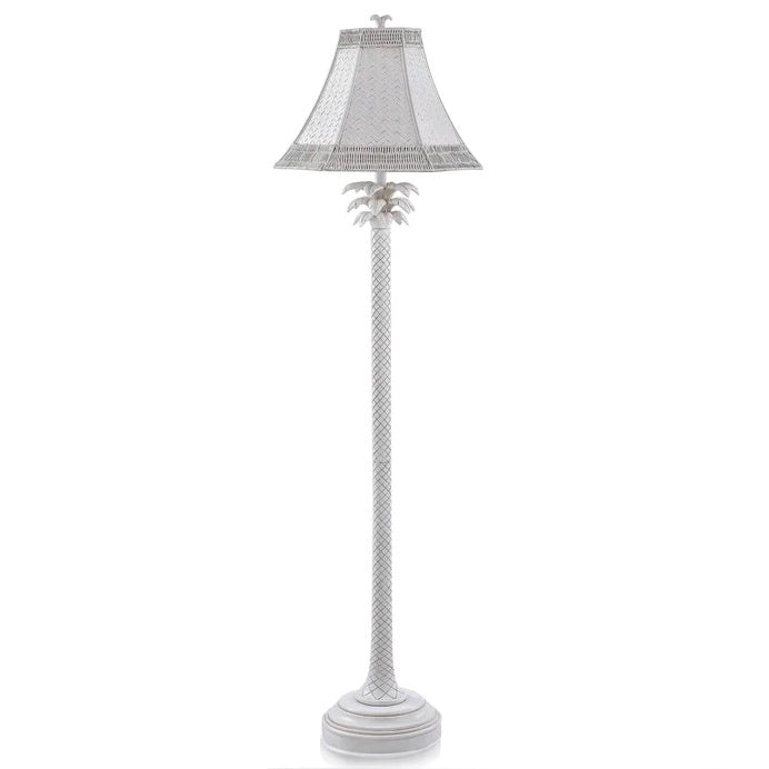 WHITE WASHED FLOOR LAMP