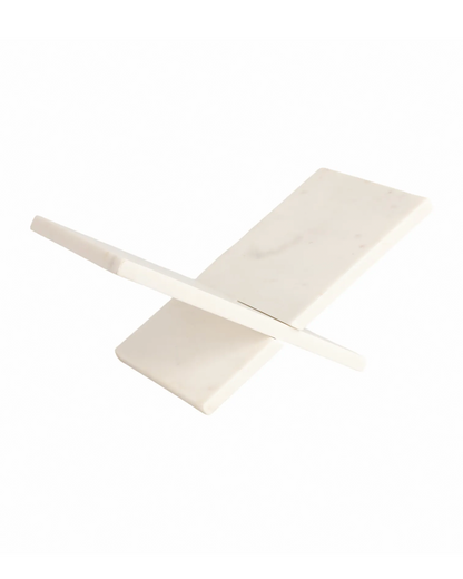 MARBLE BOOKSTAND, WHITE