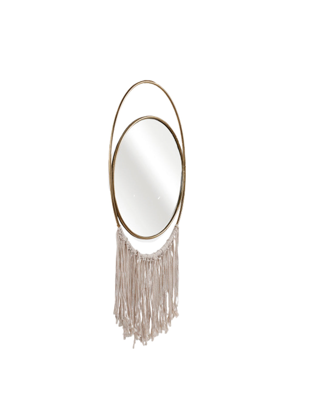 METAL 30" MIRRORED WALL  DECO, GOLD/NATURAL