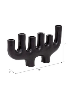 METAL TAPER CANDELABRA BLACK / -40%