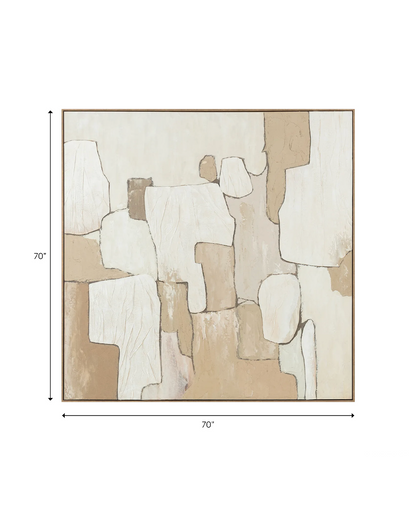MIRNY NEUTRAL HANDPAINTED WALL ART