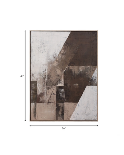 MIROM BROWN HANDPAINTED WALL ART