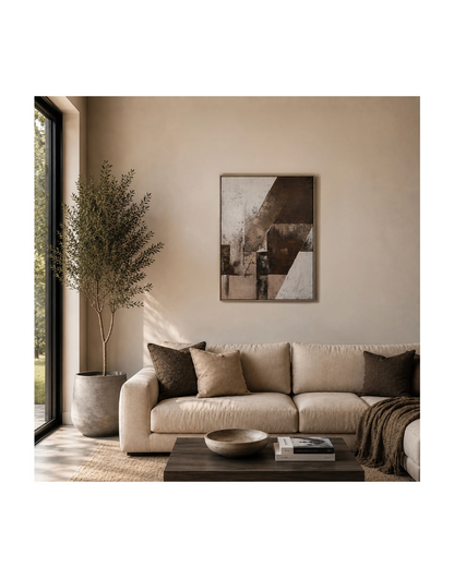 MIROM BROWN HANDPAINTED WALL ART