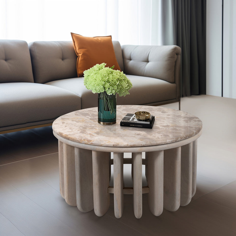 30'' MONTCLAIR MARBLE COFFEE TABLE