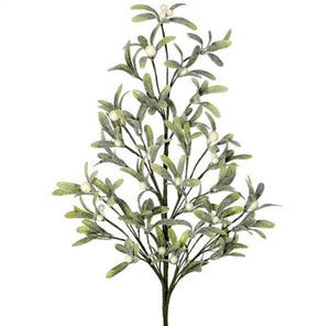 36" FROSTED WP MISTLETOE BERRY SPRAY