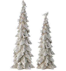 15-18"RESIN LEAF TREE W/CARDINAL C/U