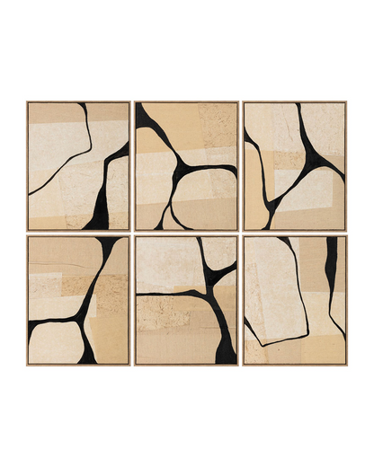 NADYM HANDPAINTED WALL ART S/6